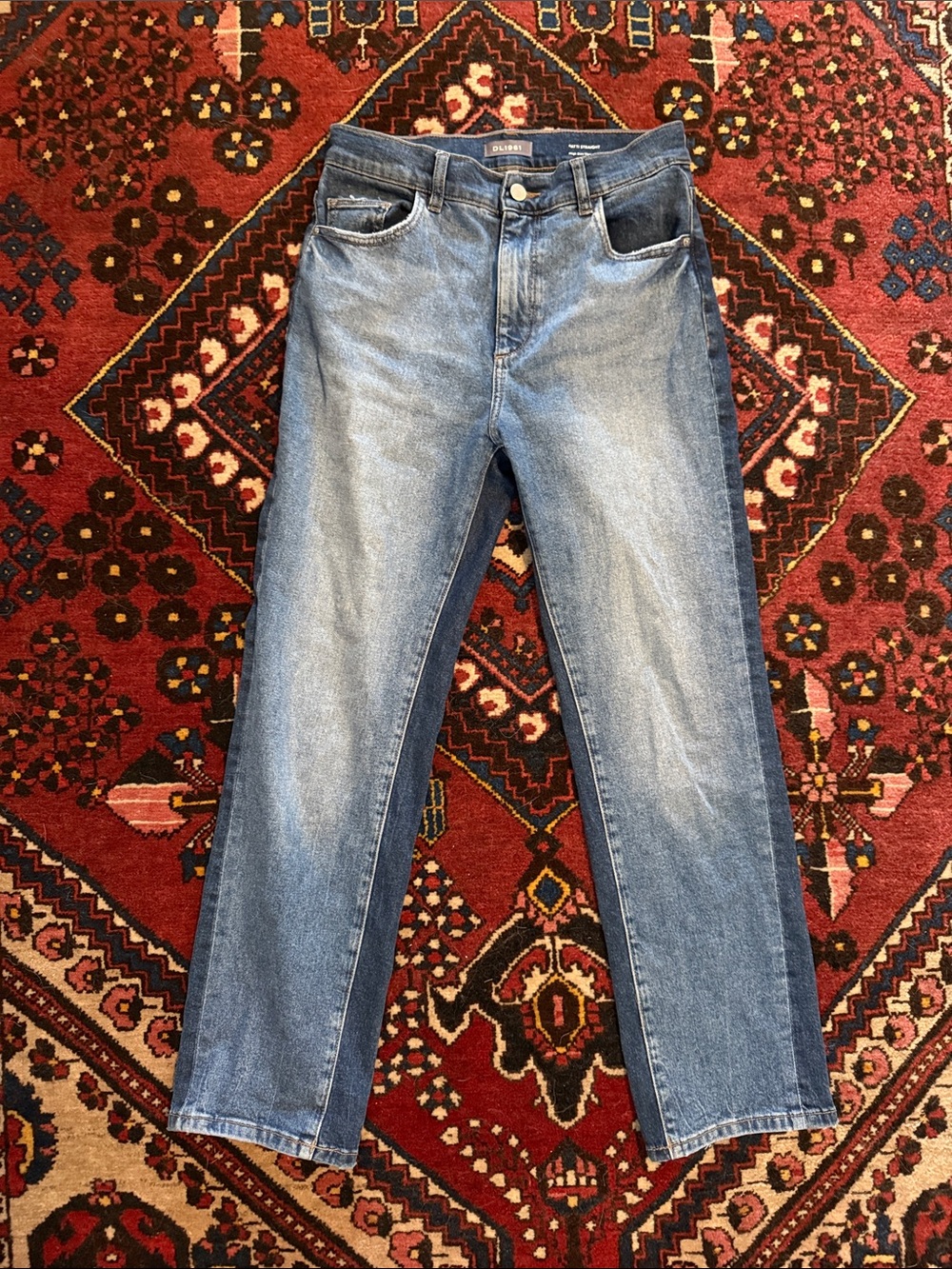 DL1961 Light Blue Straight-Leg Jeans